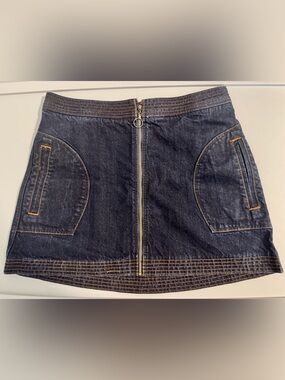 Abercrombie & Fitch Blue Brown Denim Jean Skirt Size 6